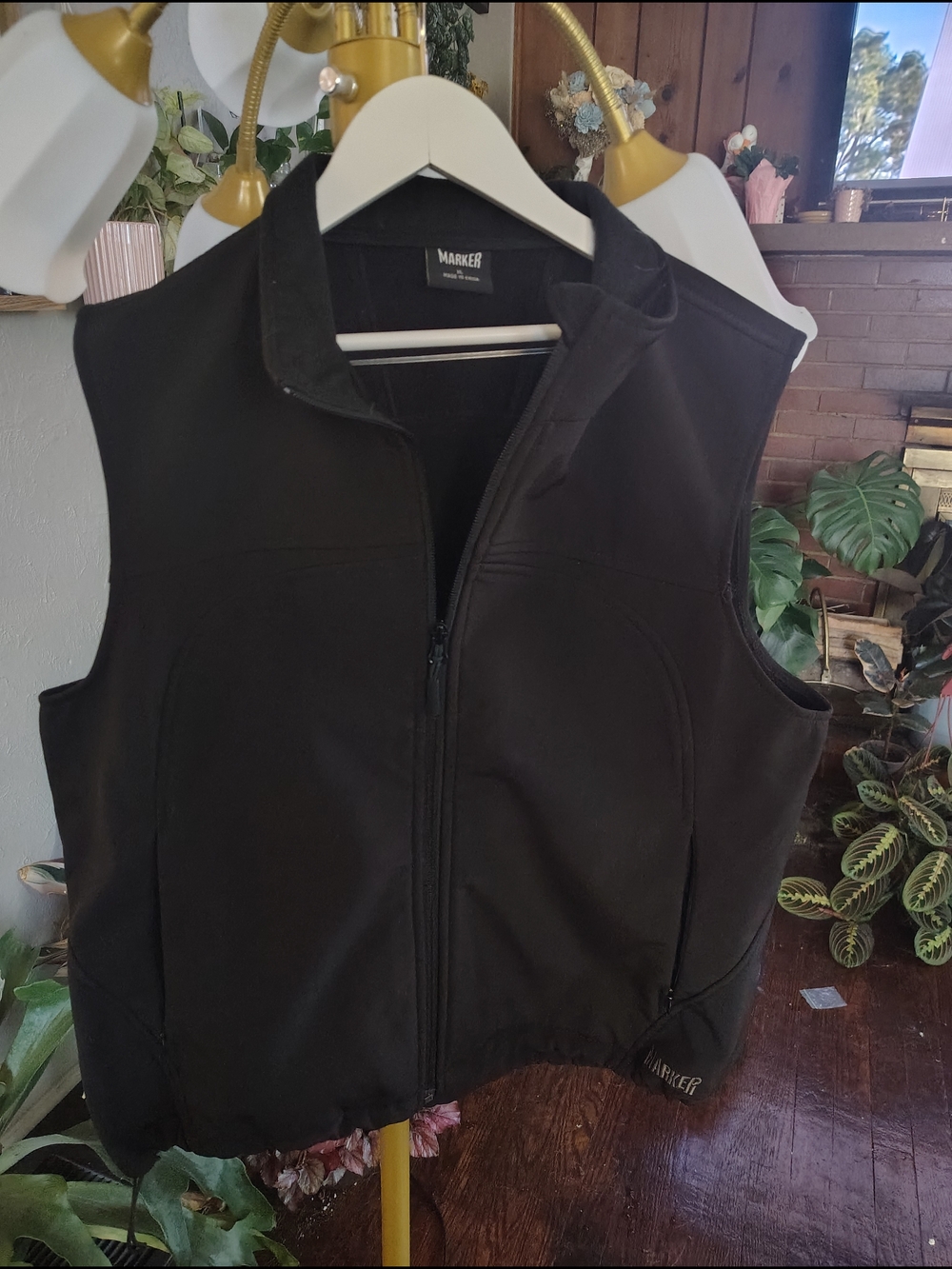 Marker Men's Black Softshell Zip Vest